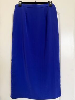 Classic Royal Blue Straight Pencil Skirt
